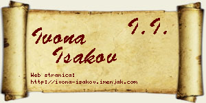 Ivona Isakov vizit kartica